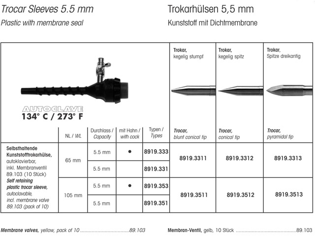 5.5毫米套管套针（穿刺器）图片展示